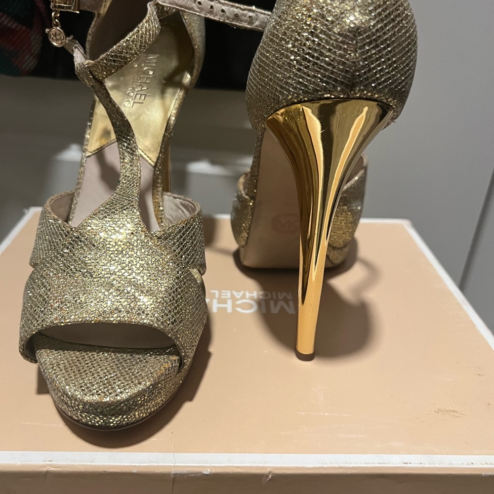 Gold Michael Kors heels